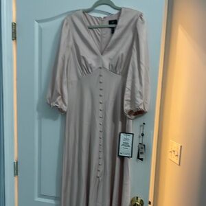 Elegant Pink Midi Dress